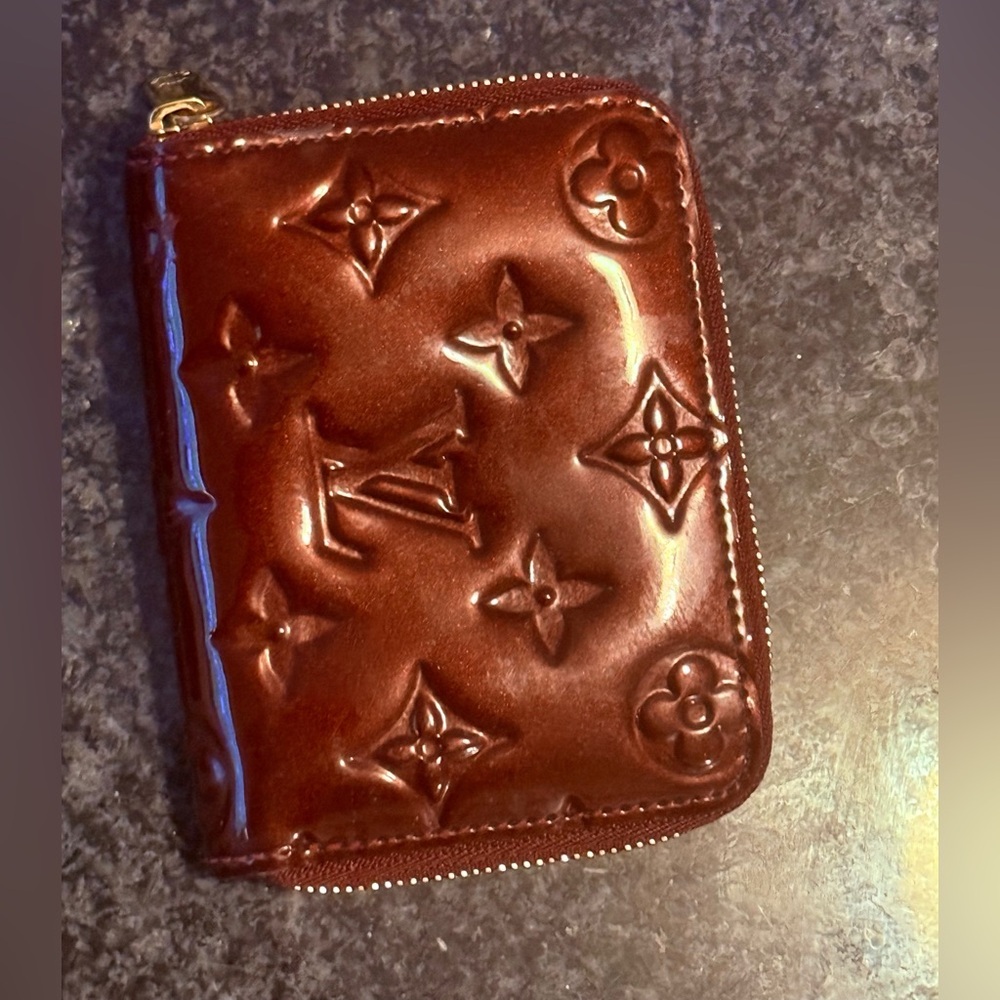 Louis Vuitton Glossy Embossed Leather Wallet
